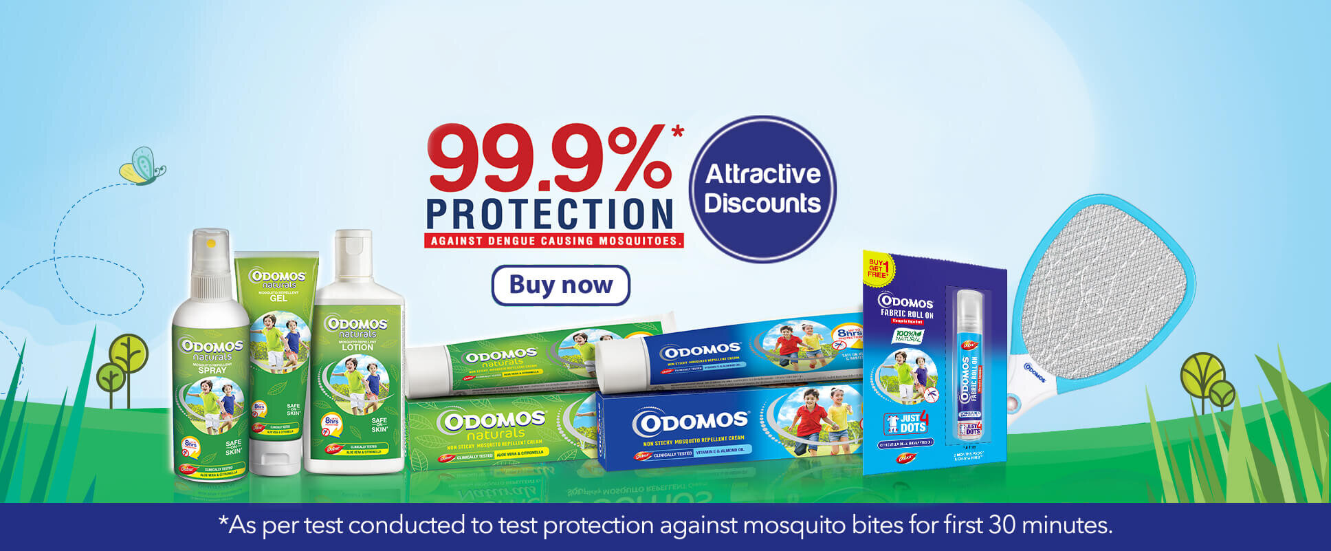 99.9 % protection against dengue causing mosquitoes